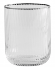 Afbeelding in Gallery-weergave laden, Nordal Drinking Glass RILLY Silver Rim
